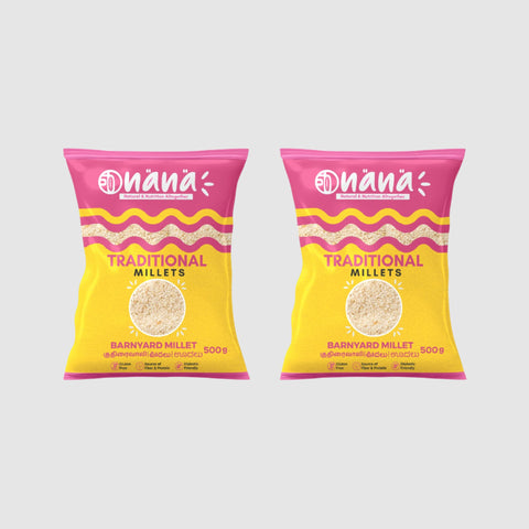 Nana Barnyard (Kuthiraivali | Oodalu | Jhangora) Millets Pack Of 2 x 500gms - 1kg