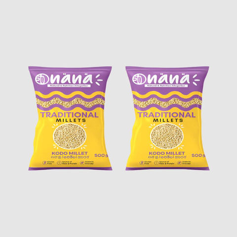 Nana Kodo (Varagu | Harka | Arikelu | Koden) Millets Pack Of 2 x 500gms - 1kg