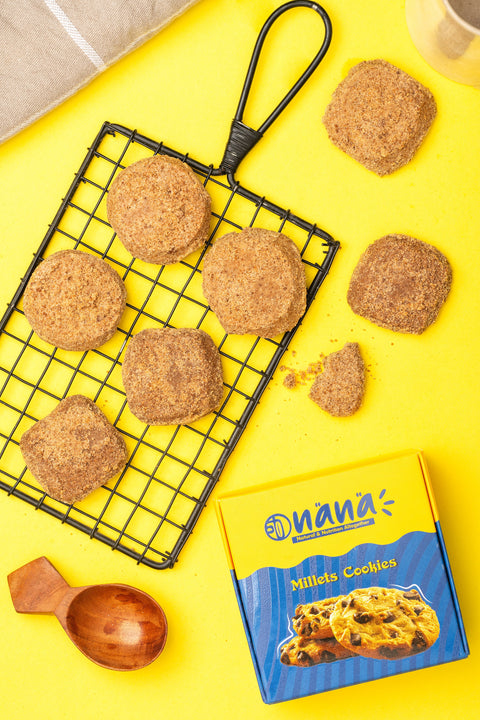 Nana Millet Cookies | Millet biscuits | A Guilt-Free, Healthy Treat - 250 Grams