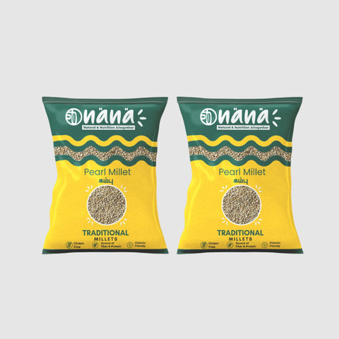 Nana Pearl (Kambu | Bajra | Sajjalu | Sajje) Millets Pack Of 2 x 500gms - 1kg